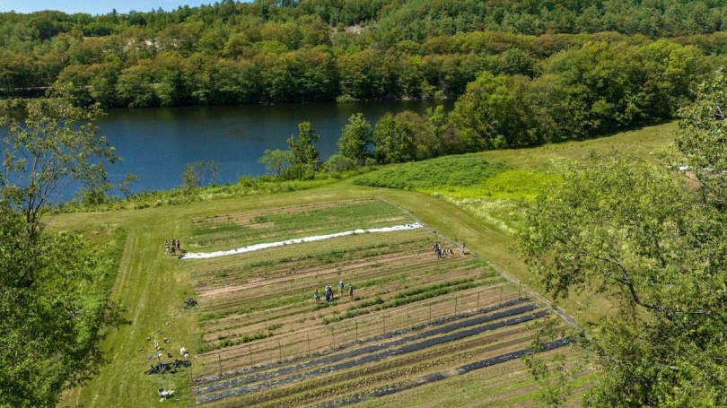 The Dartmouth Organic Farm from above (Photo by Chris Johnson)